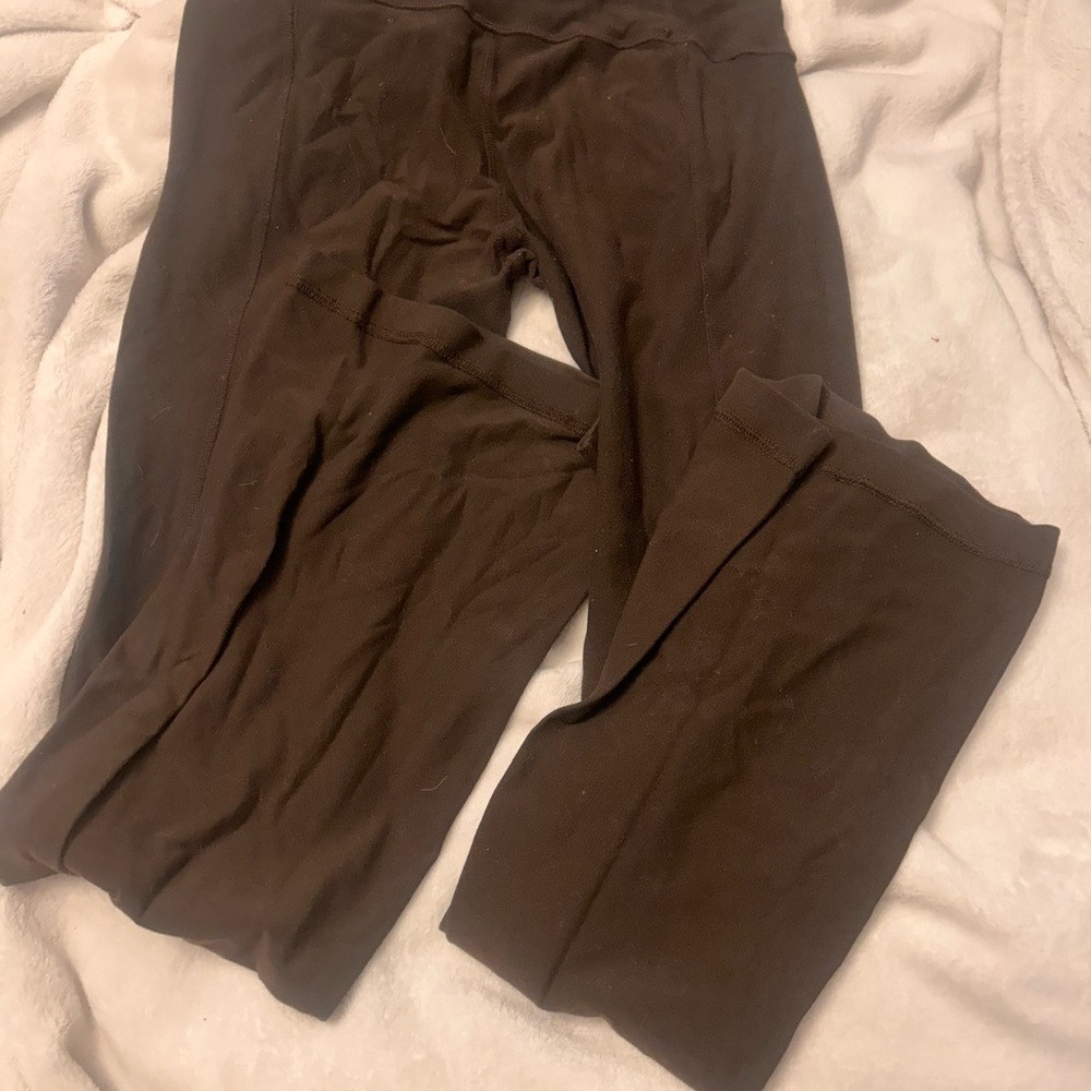 Brown Lululemon Flare Leggings